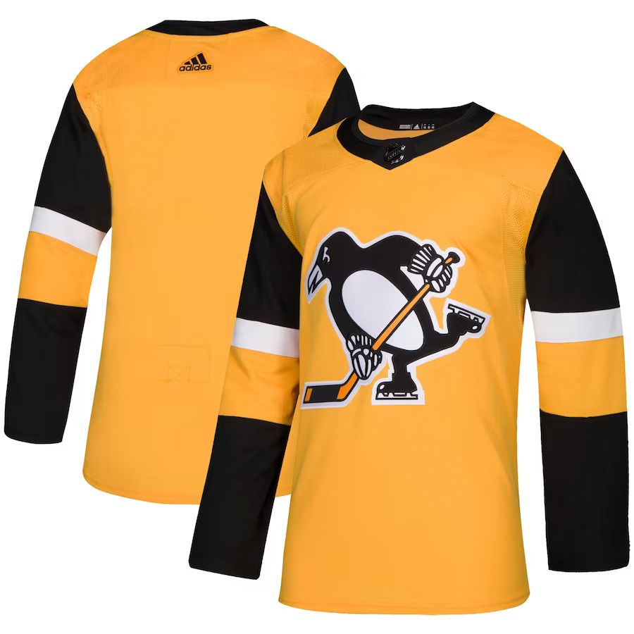 Men Pittsburgh Penguins adidas Gold Alternate Authentic NHL Jersey->pittsburgh penguins->NHL Jersey
